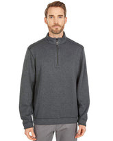 Tommy Bahama Men's Flipshore Half Zip Reversible Pullover Shirt Steel Wool Hthr Small